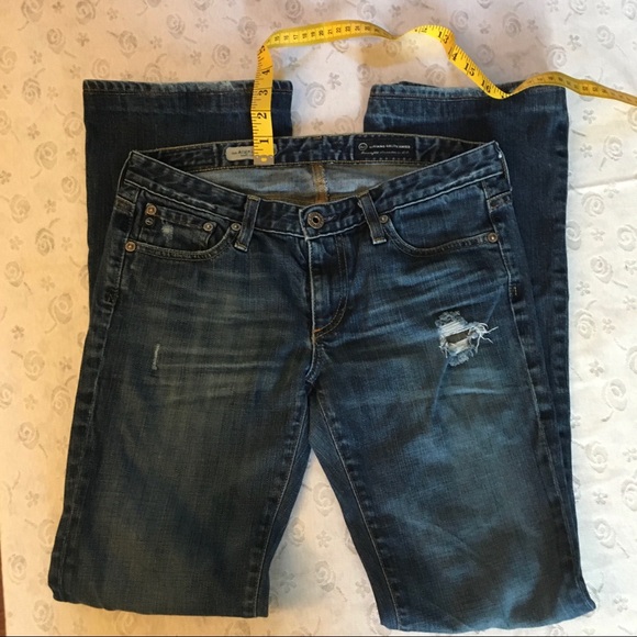AG Adriano Goldschmeid Angel distressed bootcut jeans size 27 - Picture 5 of 8